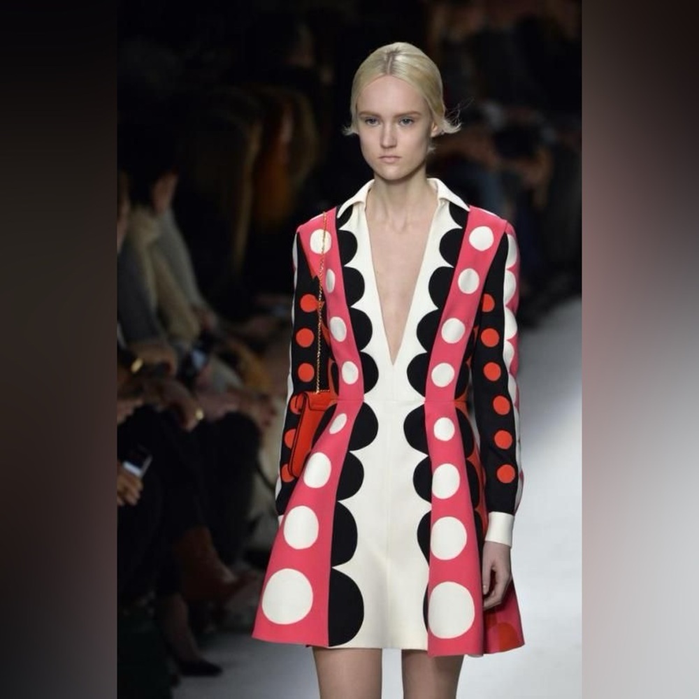 Valentino Runway Pleated Mini Dress